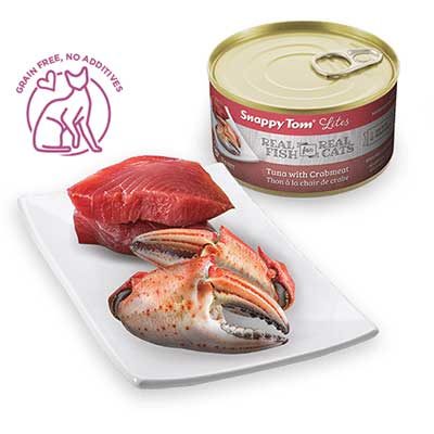 Snappy Tom Lites Wet Tuna with Crab Canned Cat Food