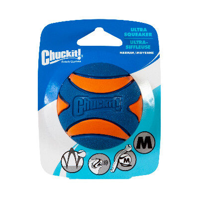 Chuck It Ultra Squeaker Ball Dog Toy small 1 pack