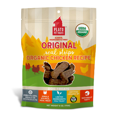 buy Plato Pet Treats Organic Chicken Strips for Dogs