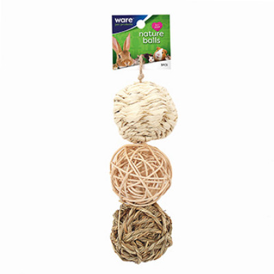buy Ware Natural Chews Nature Ball Value Pack 3 Pieces For Small Animals