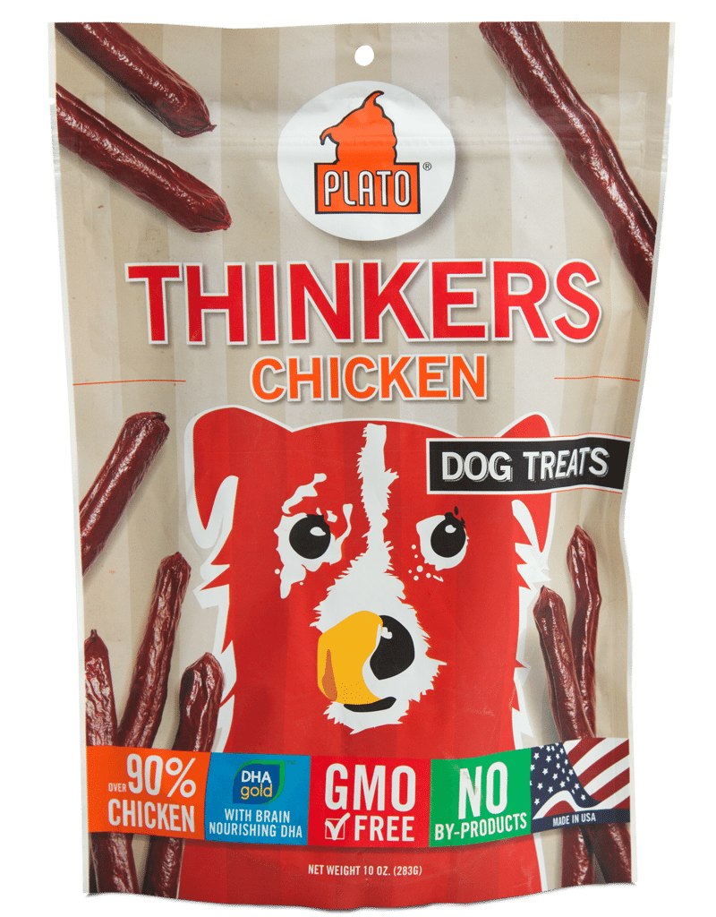 Plato Pet Treats Thinkers Chicken Dog Chews