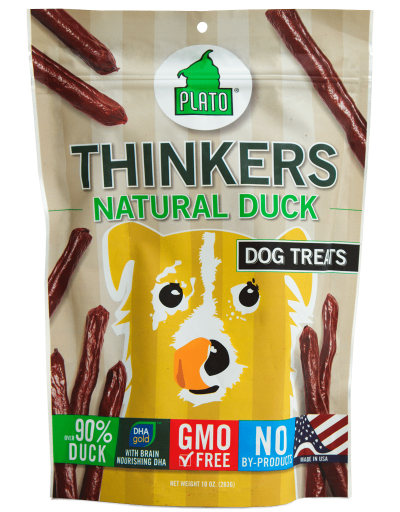 Plato Pet Treats Thinkers Duck Dog Chews