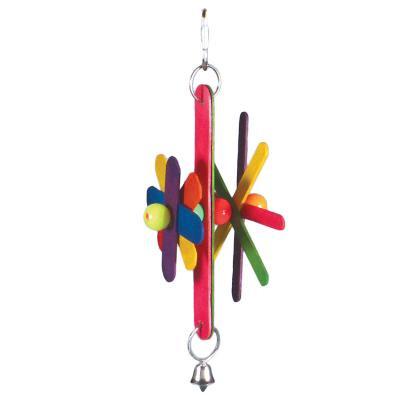 Prevue Hendryx Birdie Basics Stick Stax Bird Cage Toys - Pinwheel