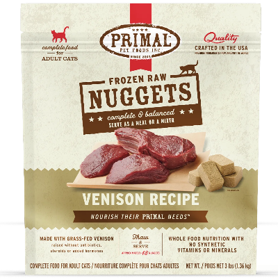 Primal Venison Nuggets Grain Free Freeze Dried Cat Food
