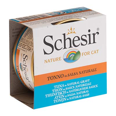 Schesir Tuna in Natural Gravy Canned Cat Food