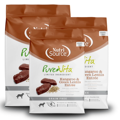 Pure Vita Kangaroo and Green Lentils Grain Free Dog Food Canadian Pet Connection