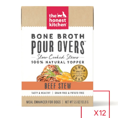 buy The Honest Kitchen Pour-Overs Bone Broth And Beef Stew Food Toppers For Dogs