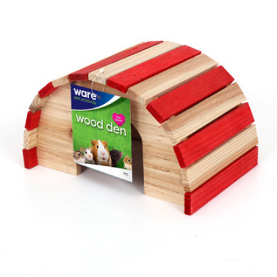 buy Ware-Feeders-Wood-Den-Large-Red-and-White-For-Small-Animals