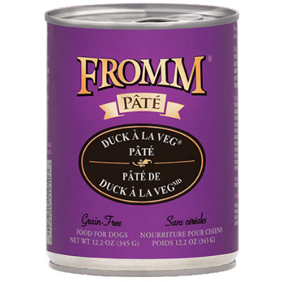 buy fromm-grain-free-duck-a-la-veg-pate-dog-food