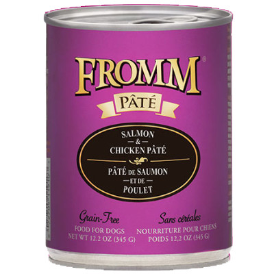 buy fromm-grain-free-salmon-and-chicken-pate-dog-food