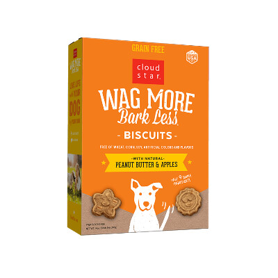 buy Cloud-Star-Wag-More-Bark-Less-Grain-Free-Oven-Baked-Biscuits-Peanut-Butter-And-Apple-For-Dogs-Box