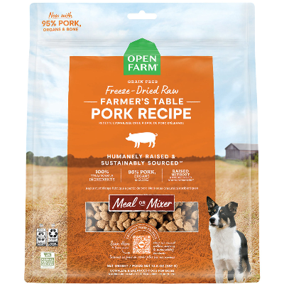 Open Farm Pork Recipe Farmers Table Freeze Dried Dog Food