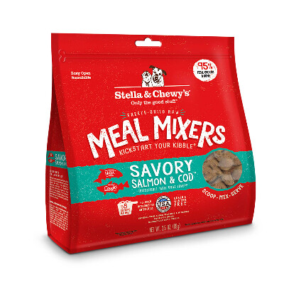 buy Stella-and-Chewys-Raw-Freeze-Dried-Savoury-Salmon-And-Cod-Meal-Mixers-Dog-Food