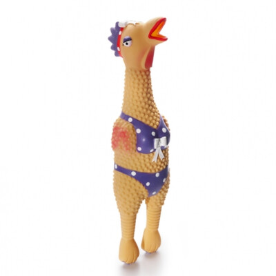 Large rubber chicken dog sales toy