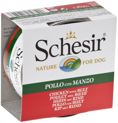 Schesir Chicken and Beef Canned Dog Food Topper