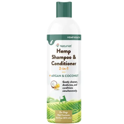 NaturVet 2 in 1 Shampoo and Conditioner with Hemp for Dogs Canadian Pet Connection