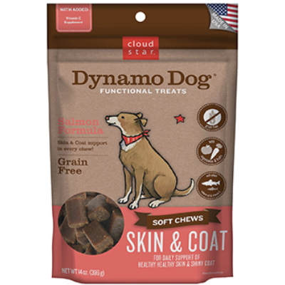 Cloud Star Dynamo Dog Skin and Coat Grain-Free Salmon Dog Treats