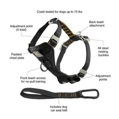 Large Black Mega Pet Dog Car Seat Belt Safety Harness 