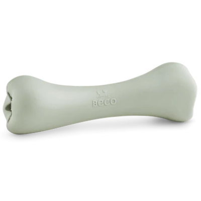 Beco Natural Rubber Dog Bone light green