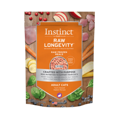 Instinct Longevity Frozen Raw Rabbit Bites Adult Cat Food LOCAL DELIVERY ONLY