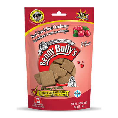 Benny Bully's Beef Liver Plus Real Cranberry Dog Treats