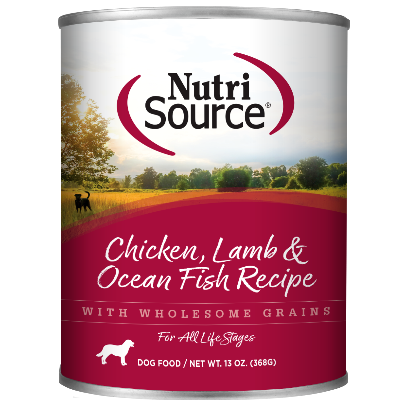 NutriSource Chicken Lamb and Ocean Fish Canned Dog Food