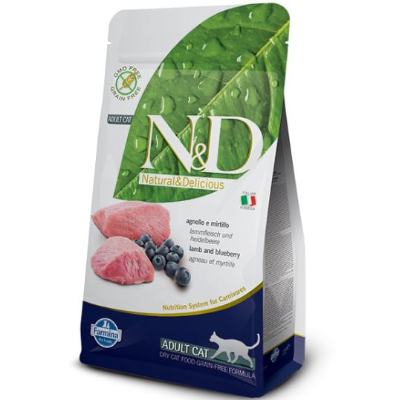 Farmina Pet Foods N&D Grain-Free Prime Lamb and Blueberry Cat Food