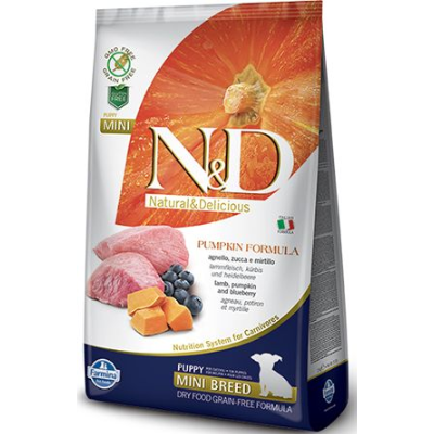 Farmina Pet Foods N D Grain Free Pumpkin Lamb and Blueberry Mini Puppy Food Canadian Pet Connection