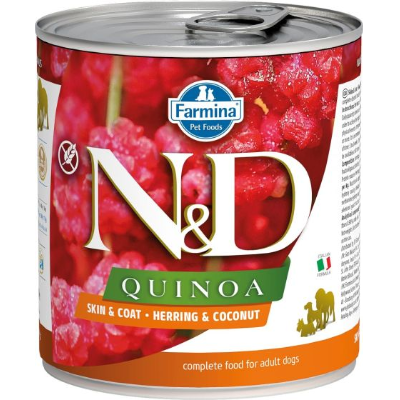 Farmina Pet Foods N&D Quinoa and Herring Skin and Coat Canned Dog Food