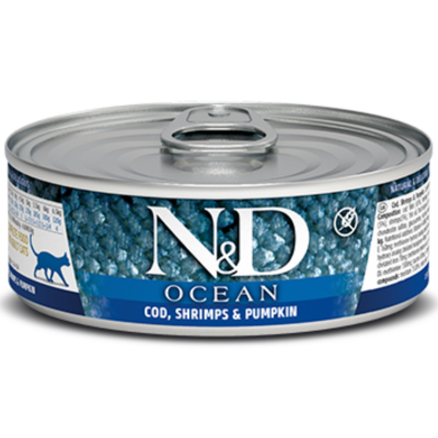 Farmina Pet Foods N&D Ocean Cod, Shrimp and Pumpkin Canned Cat Food