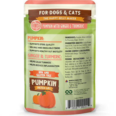 Weruva Pumpkin Patch up Pumpkin with Ginger Turmeric Pet Supplement Canadian Pet Connection