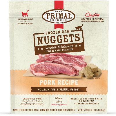 Primal Frozen Pork Nuggets Cat Food *Local Delivery Only*