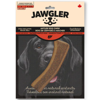 Jawgler Smoked Maple Ham Split Antler Dog Chew