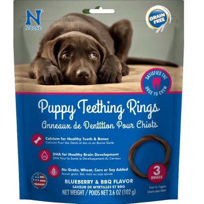 NPIC N Bone Blueberry and BBQ Flavour Grain Free Puppy Teething Rings Canadian Pet Connection