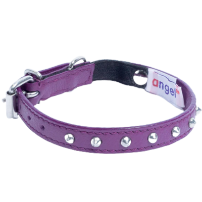 Leather studded cat collar sale