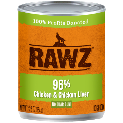 Rawz 96 Chicken and Chicken Liver Canned Dog Food