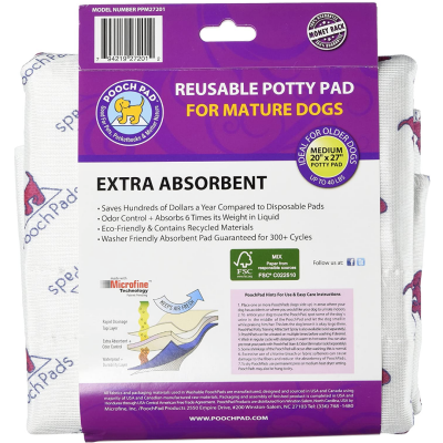 PoochPad Extra Absorbent Reusable Dog Potty Pad for Mature Dogs