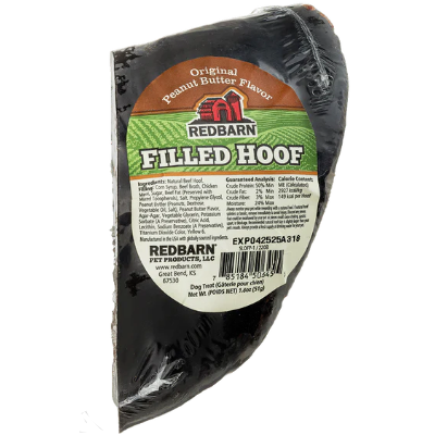 Redbarn Filled Cow Hoof Peanut Butter Flavour Dog Chews Canadian Pet Connection