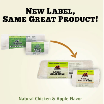 Redbarn Natural Chicken and Apple Filled Dog Bone Canadian Pet Connection
