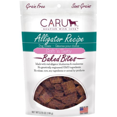 Caru Natural Baked Alligator Bite Dog Treats