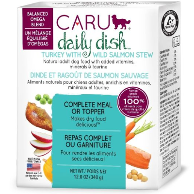 Caru Daily Dish Turkey with Wild Salmon Stew Wet Dog Food