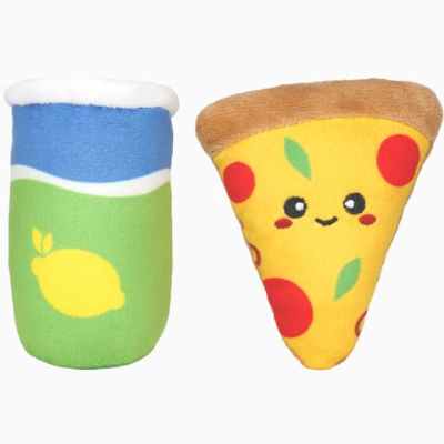 HugSmart Meow Buddies Kitten Party Pizza & Soda Catnip Toys