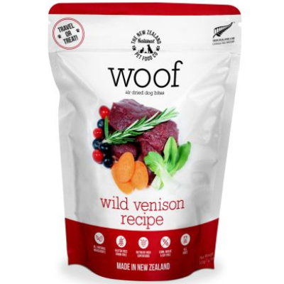 The New Zealand Natural Pet Food Co Woof Air Dried Venison Dog Food 100 g