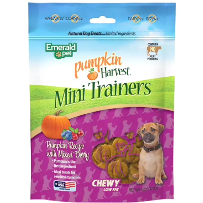 Emerald Pet Pumpkin Harvest with Mixed Berry Mini Trainers Dog Training Treats
