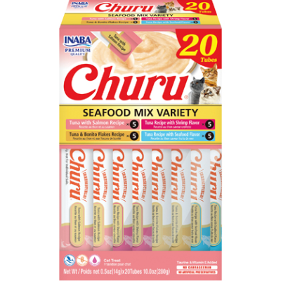 Inaba Churu Seafood Mix Cat Treat Variety Pack