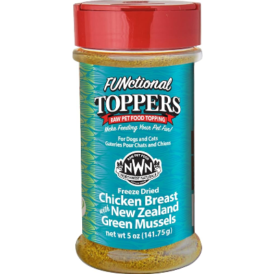 Northwest Naturals Freeze Dried Chicken Breast and New Zealand Green Mussels Functional Pet Food Topper