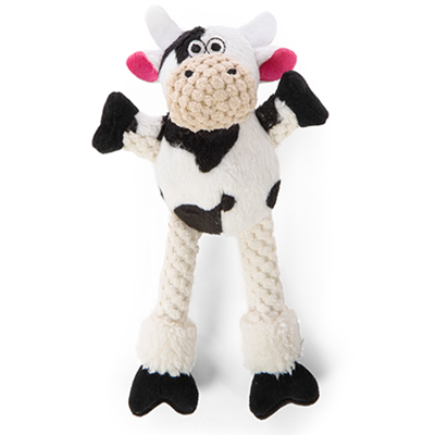 goDog Checkers Skinny Cow Dog Toy