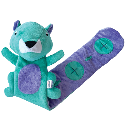 foufouBrands fouFit Hide 'n Seek Roll-Ups Squirrel Dog Toy