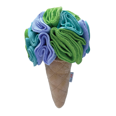 foufouDog Hide 'n Seek Superhero Ice Cream Snuffle Dog Toy