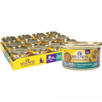 Wellness Complete Health Age Advantage Tuna and Salmon Grain Free Wet Cat Food Canadian Pet Connection